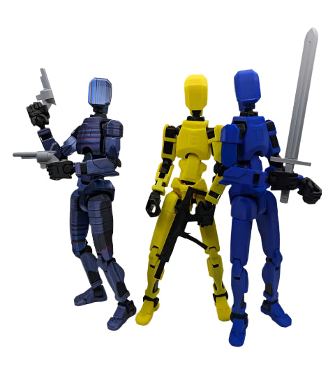 masijssa T13 3D Action Figures Set Titan 13 Action Figure Dummy 3D Printed Robo Multi-Jointed Movable Toy with Full Articulation for Collectors Desktop (Assembly Completed Red Blue Figure + Dog masijssa T13 3D Action Figures Set Titan 13 Action Figure Dummy 3D Printed Robo Multi-Jointed Movable Toy with Full Articulation for Collectors Desktop (Assembly Completed Red Blue Figure + Dog